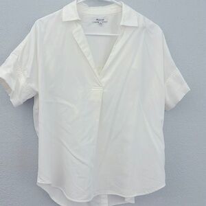 Madewell Courier Button-Back Shirt in Pure White, small, worn once!